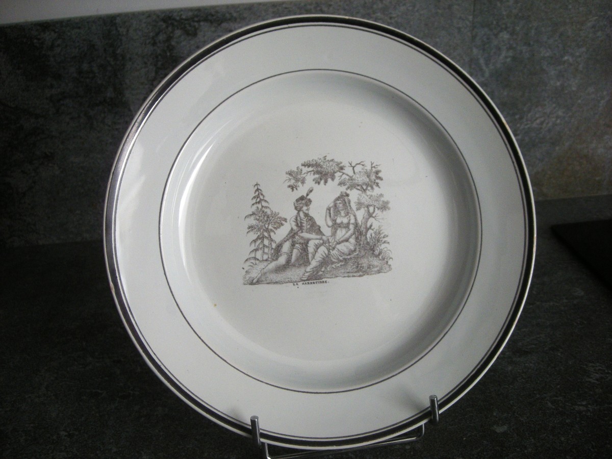 Early 19th Century Earthenware Plate From Toul Bellevue-photo-2