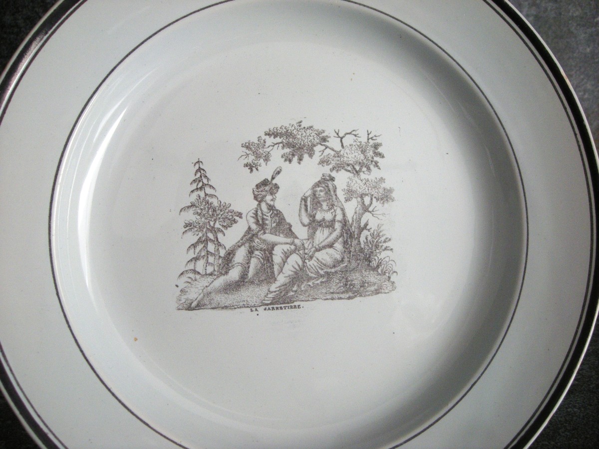 Early 19th Century Earthenware Plate From Toul Bellevue