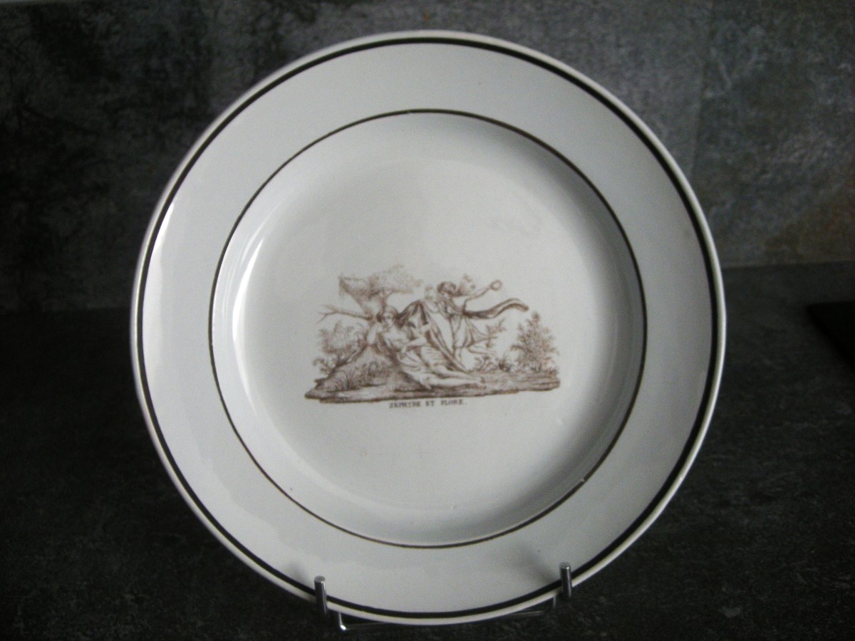 Assiette  Faïence  début  XIXème  TOUL  BELLEVUE-photo-2