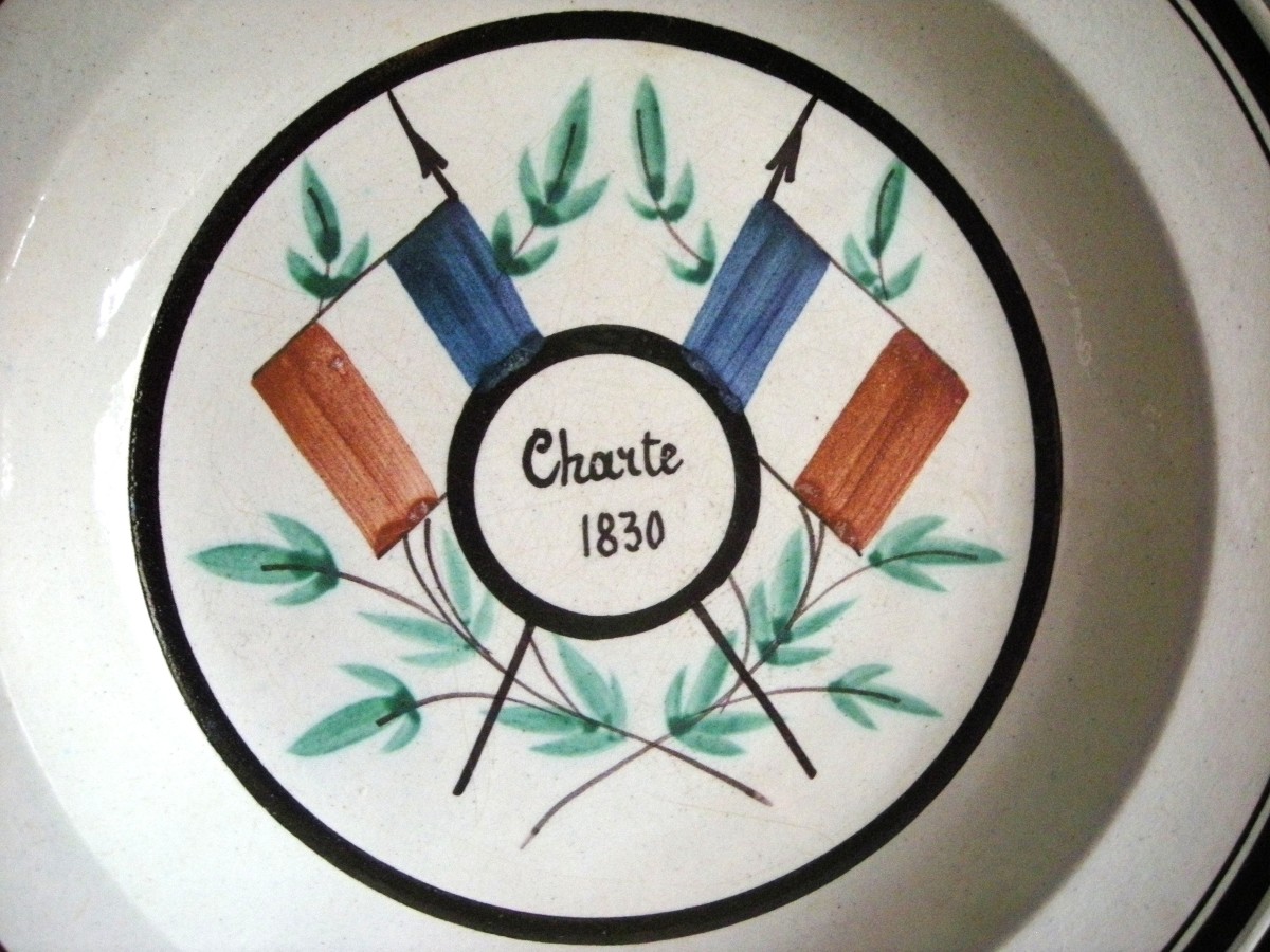 Fine Earthenware Plate "chartre 1830" Forges Les Eaux-photo-4