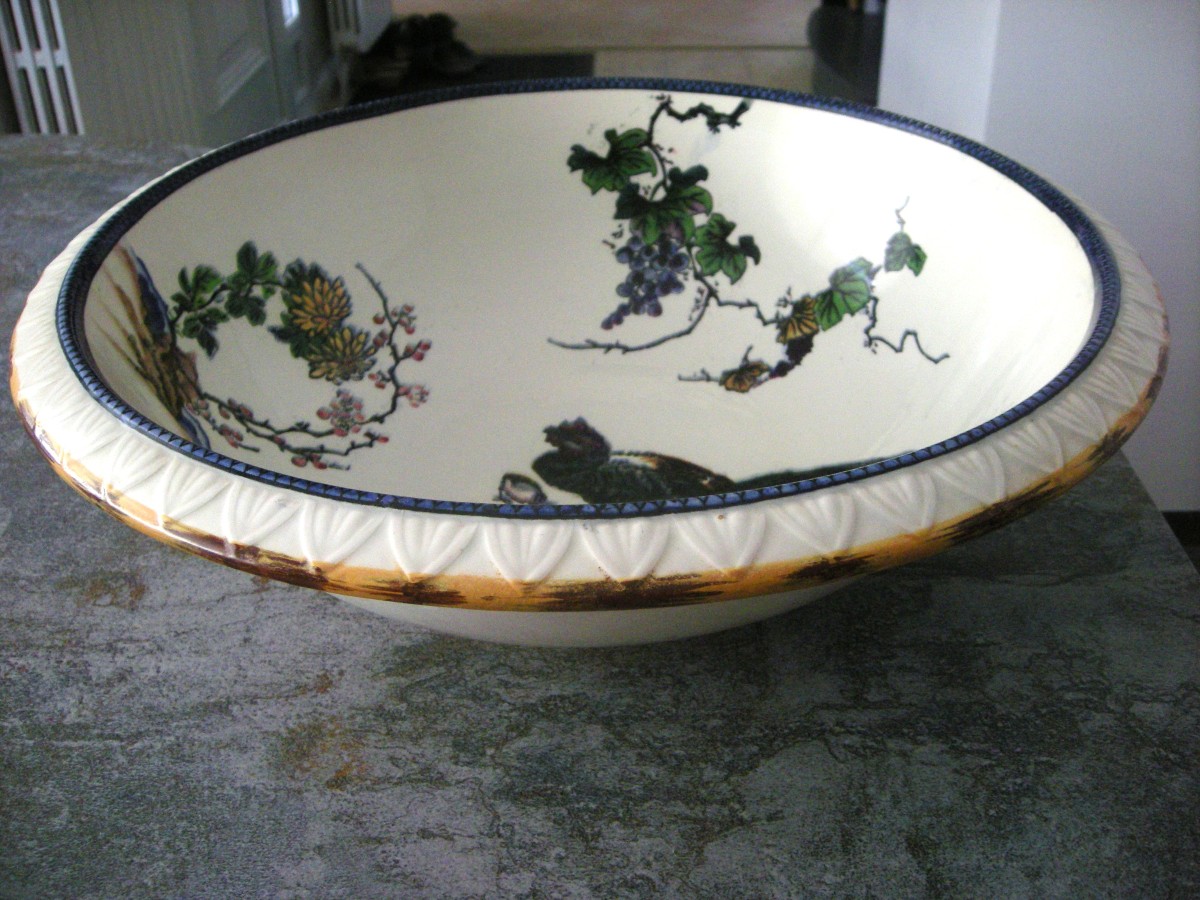 "egyptian" Decor Basin Bracquemont De Creil Montereau-photo-2