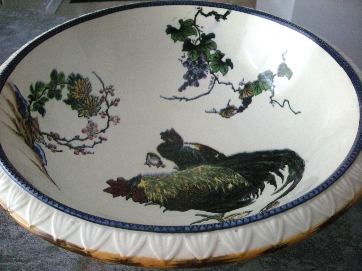 "egyptian" Decor Basin Bracquemont De Creil Montereau-photo-3