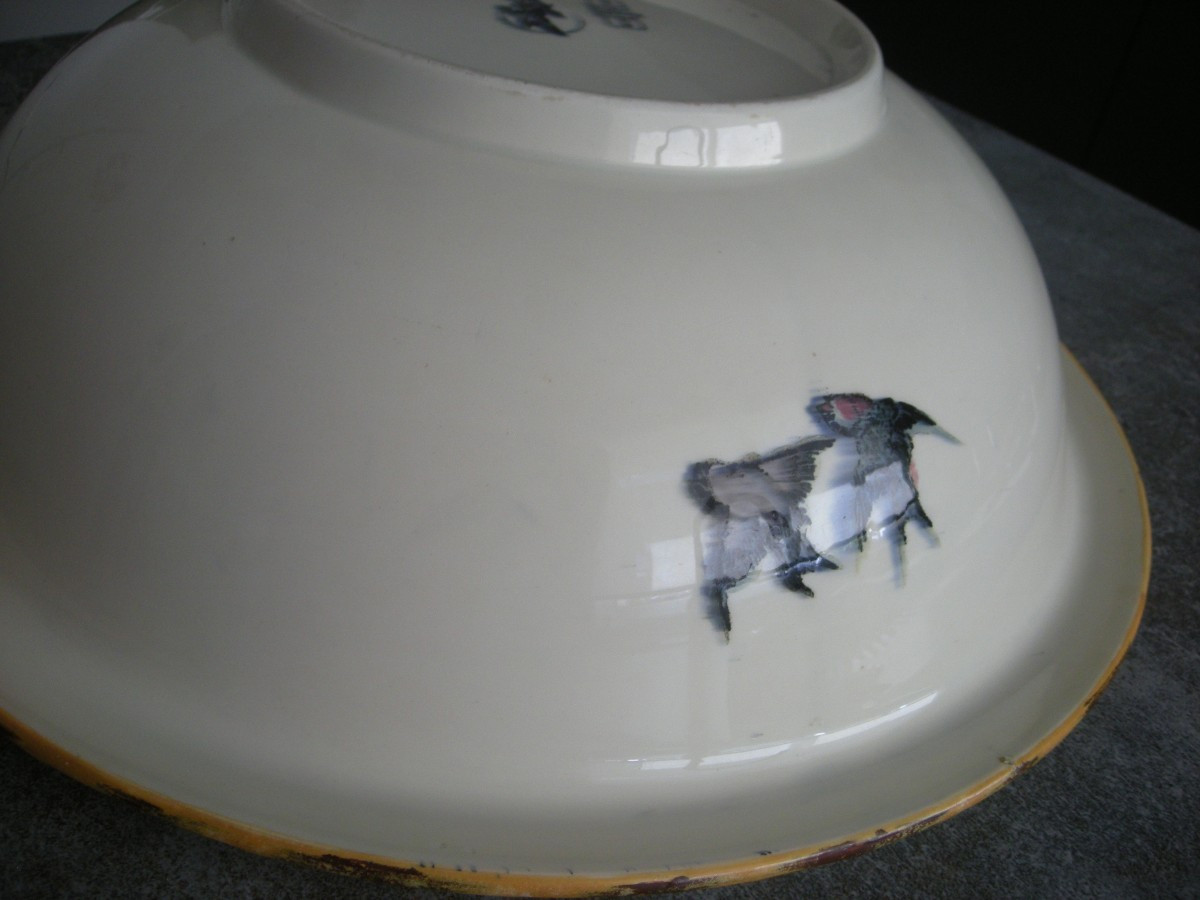 "egyptian" Decor Basin Bracquemont De Creil Montereau-photo-3