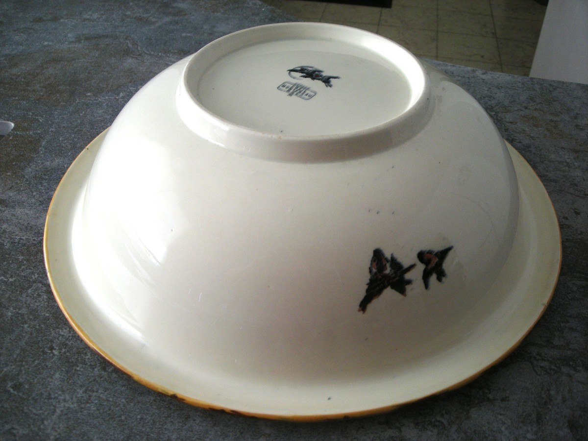"egyptian" Decor Basin Bracquemont De Creil Montereau-photo-5