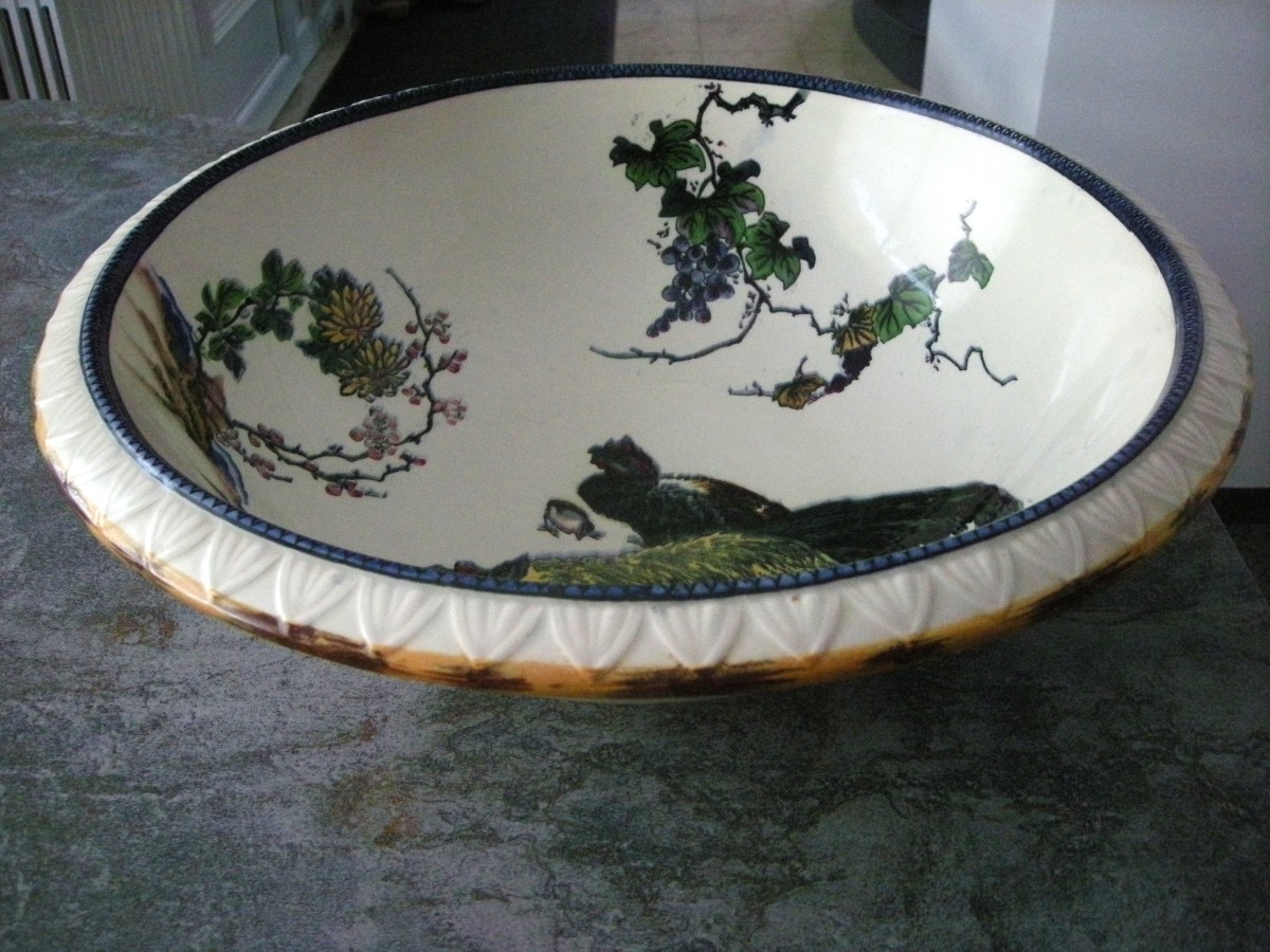 "egyptian" Decor Basin Bracquemont De Creil Montereau