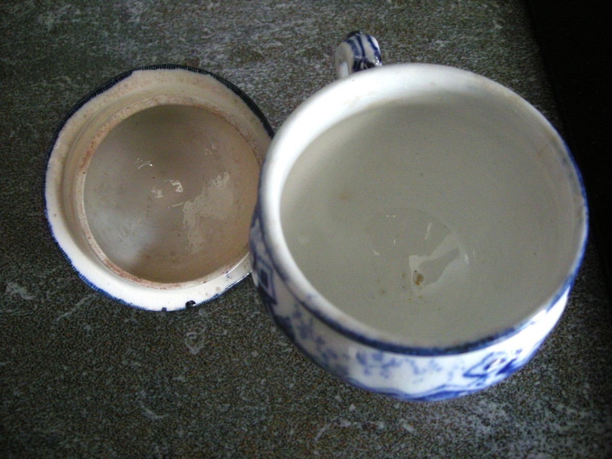Pot  à  Crème  faïence  XIXème  de  Creil  et  Montereau-photo-4