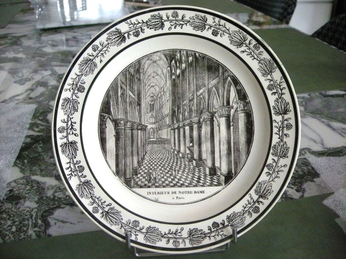 3 Monument Plates 1830 Int. Notre Dame De Paris-photo-3