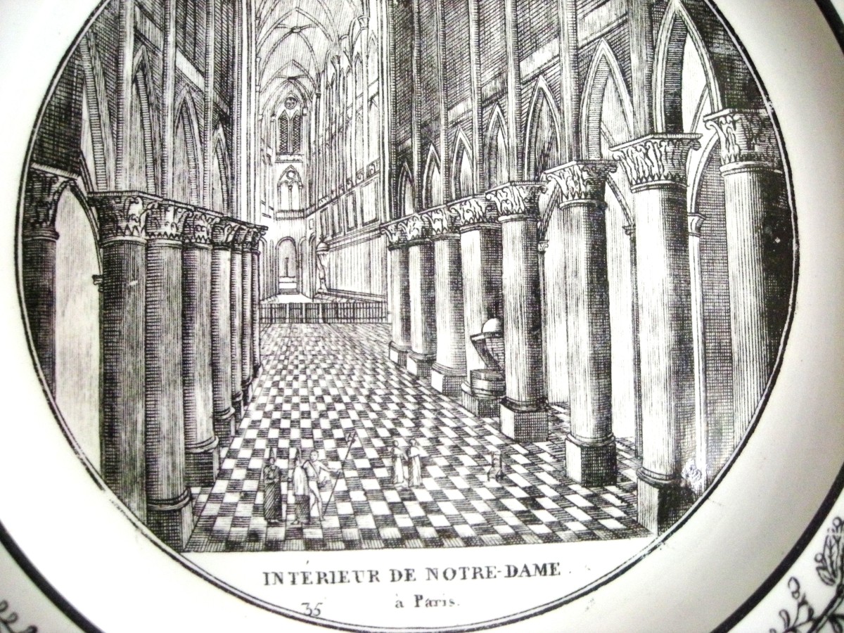 3 Monument Plates 1830 Int. Notre Dame De Paris-photo-4