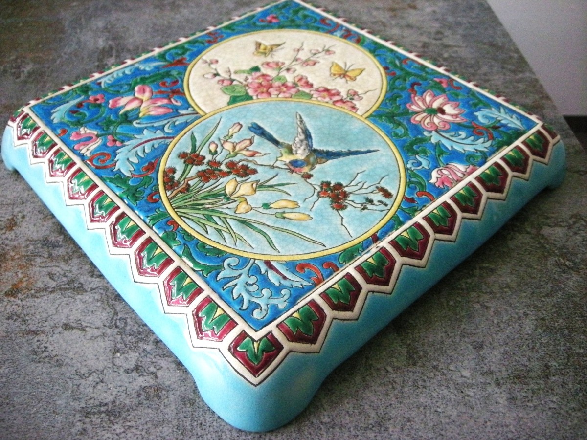 Dessous  de  plat  en  émaux  1920  signé  LONGWY-photo-7