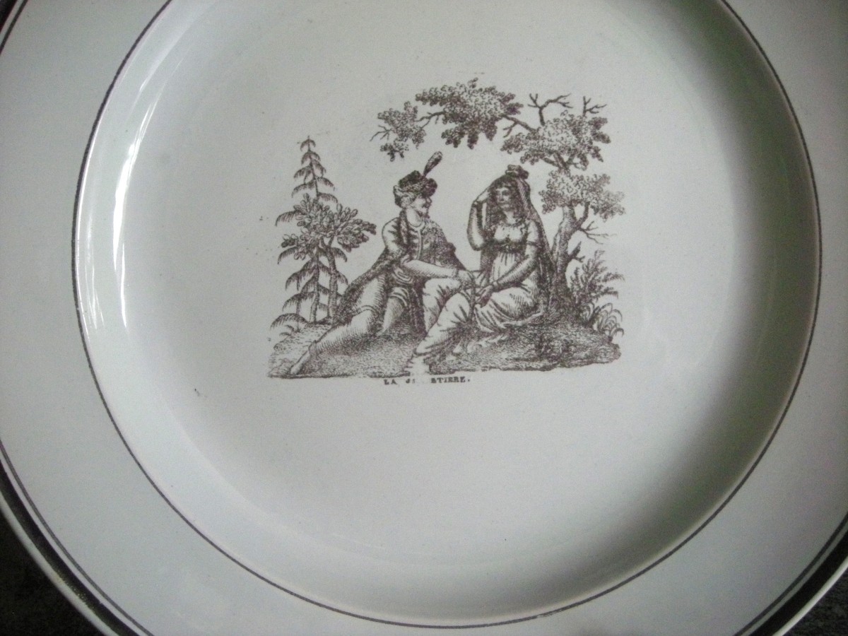 Assiette  faïence  début  XIXème  Manufacture  Toul  Bellevue-photo-3