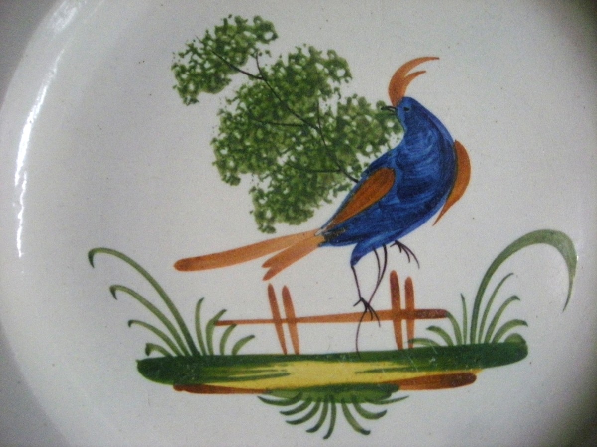 Earthenware Plate With "rooster On Barrier" Decoration-photo-4