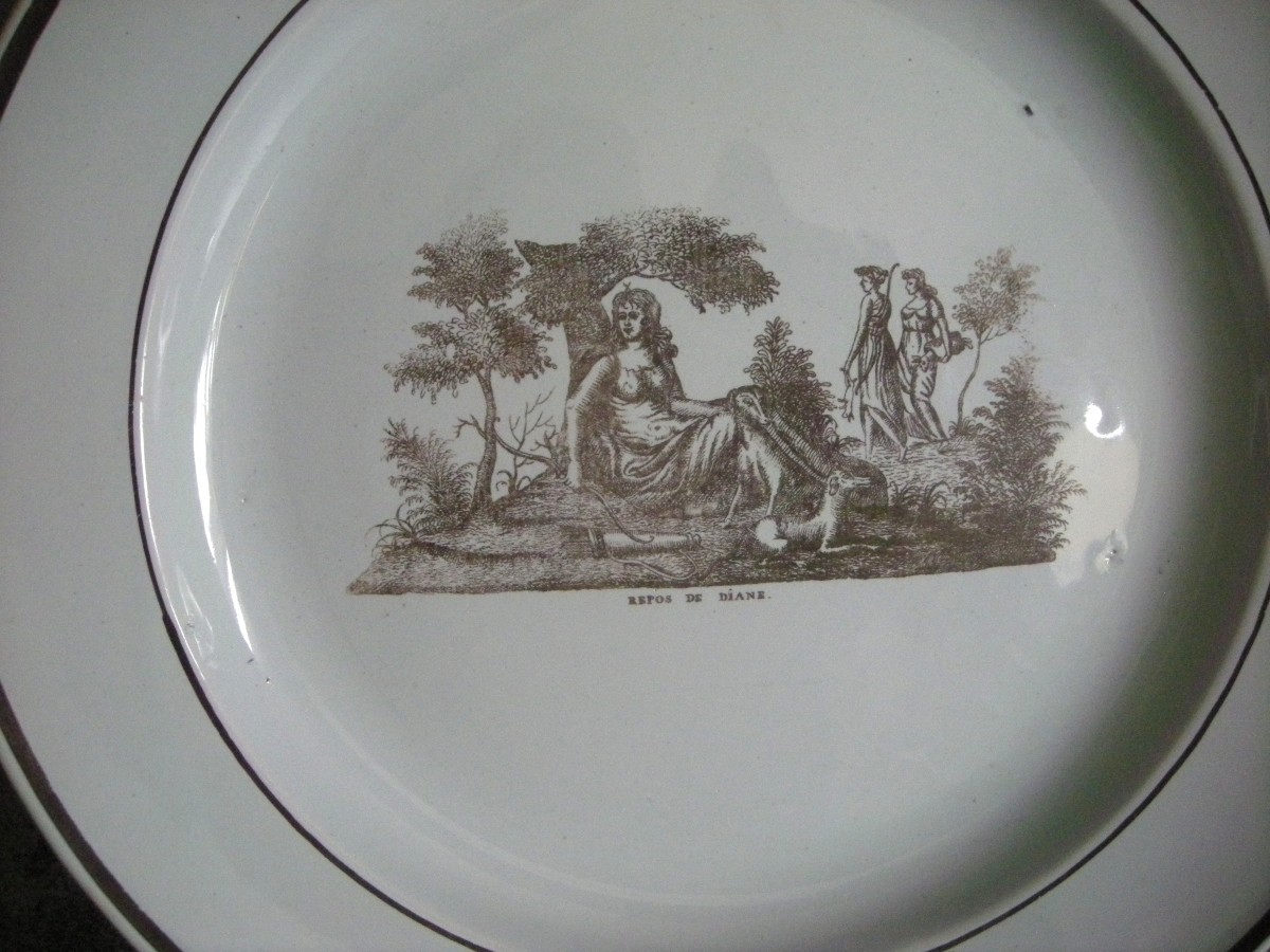 Early 19th Century Earthenware Plate From Toul Bellevue-photo-3