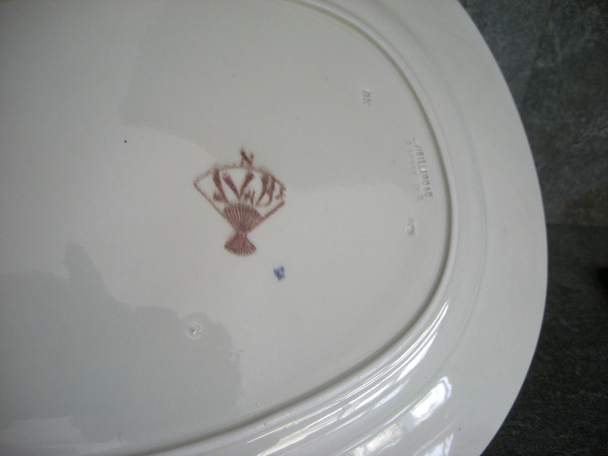 Rectangular Serving Dish, Fan-shaped Dish By Jules Vieillard, Bordeaux-photo-3