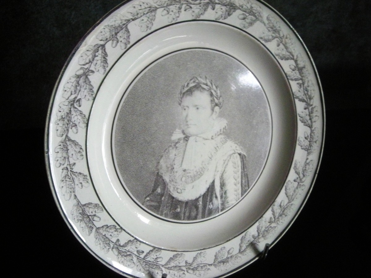 Fine Earthenware Plate, 1810, Portrait Of Napoleon Bonaparte, From Creil-photo-4