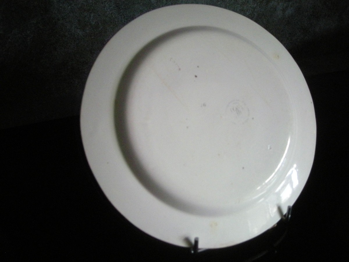 Fine Earthenware Plate, 1810, Portrait Of Napoleon Bonaparte, From Creil-photo-2