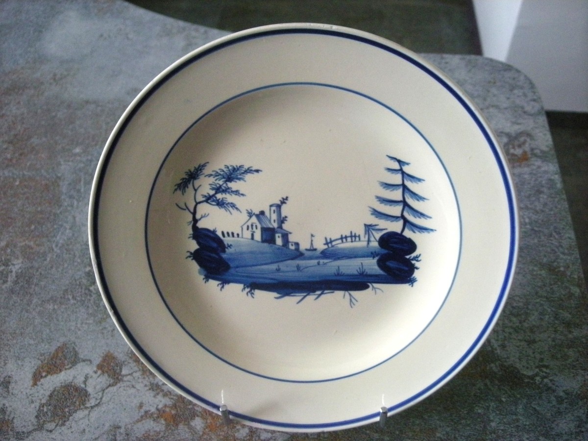 3 Fine Earthenware Plates From The Early 1800s By Toul Bellevue-photo-2