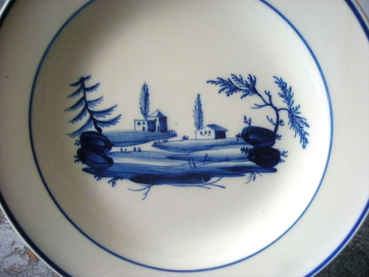 3 Fine Earthenware Plates From The Early 1800s By Toul Bellevue-photo-7