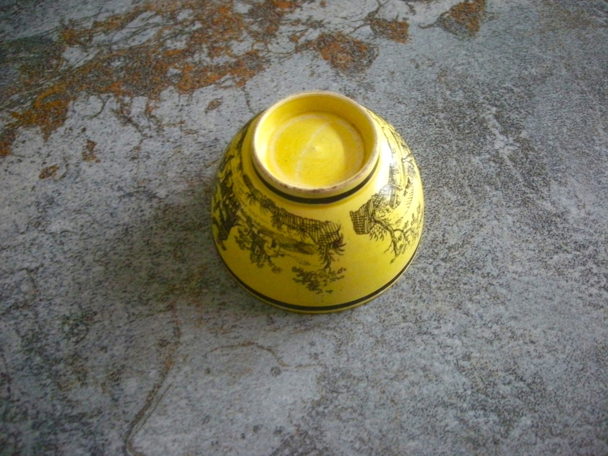 Bol  à  Saké Faïence  Fine Jaune  Montereau  1825-photo-4