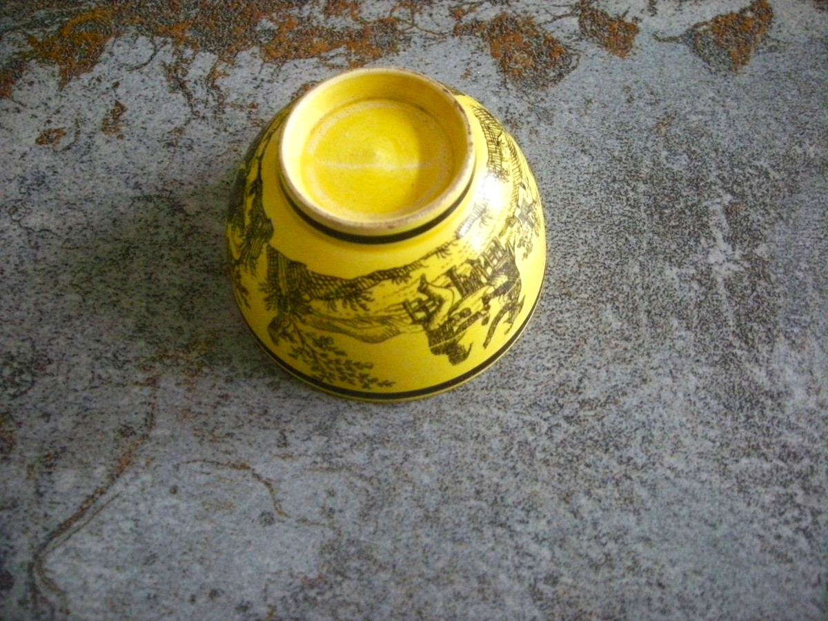 Bol  à  Saké Faïence  Fine Jaune  Montereau  1825-photo-5