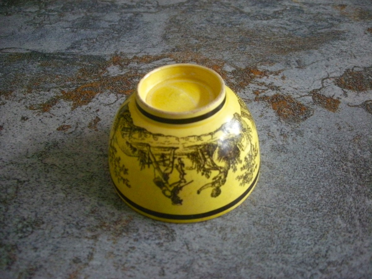Bol  à  Saké Faïence  Fine Jaune  Montereau  1825-photo-6