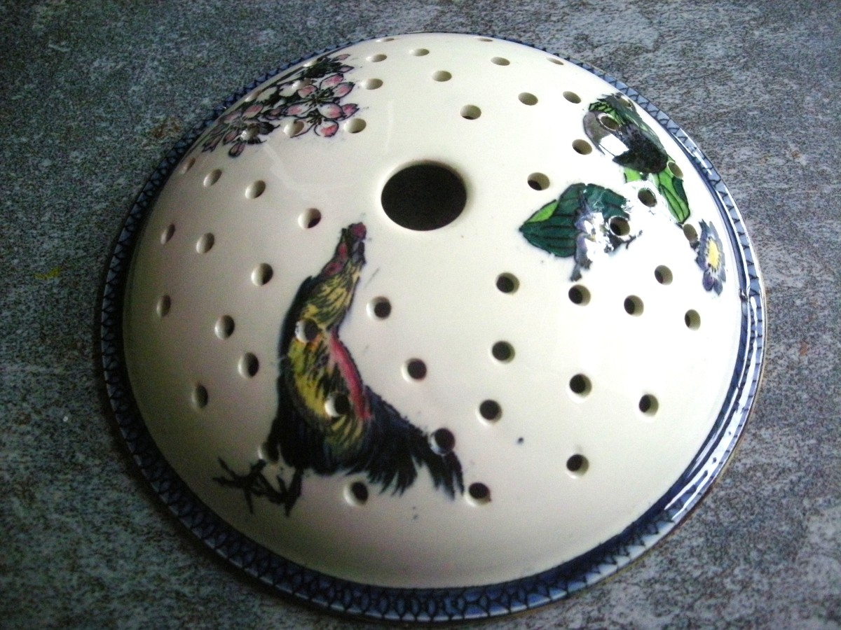 Porte - Eponge Faïence 1876 / 1884 Service Egyptienne de Creil Montereau-photo-1