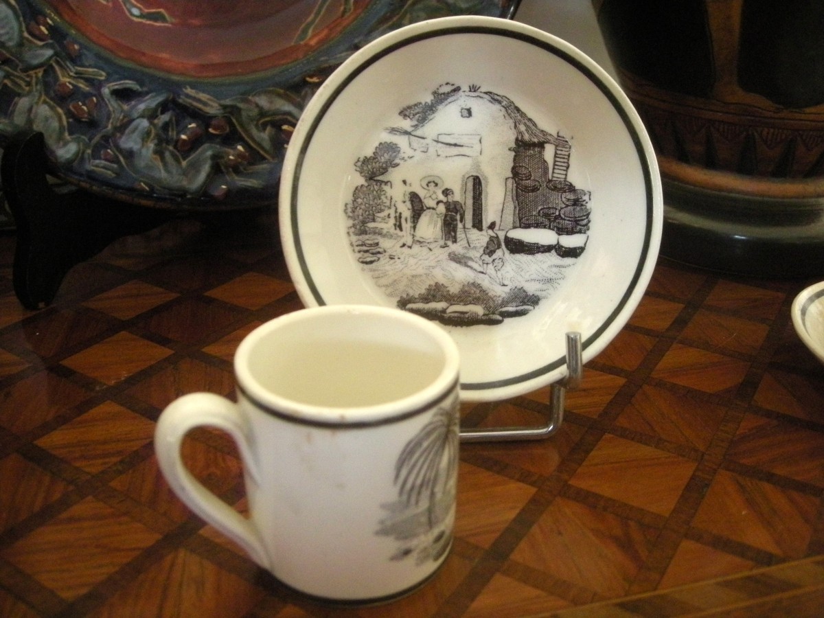 Two Cups And Saucers, Grisaille Decoration, 1824, Choisy Le Roi Factory-photo-5