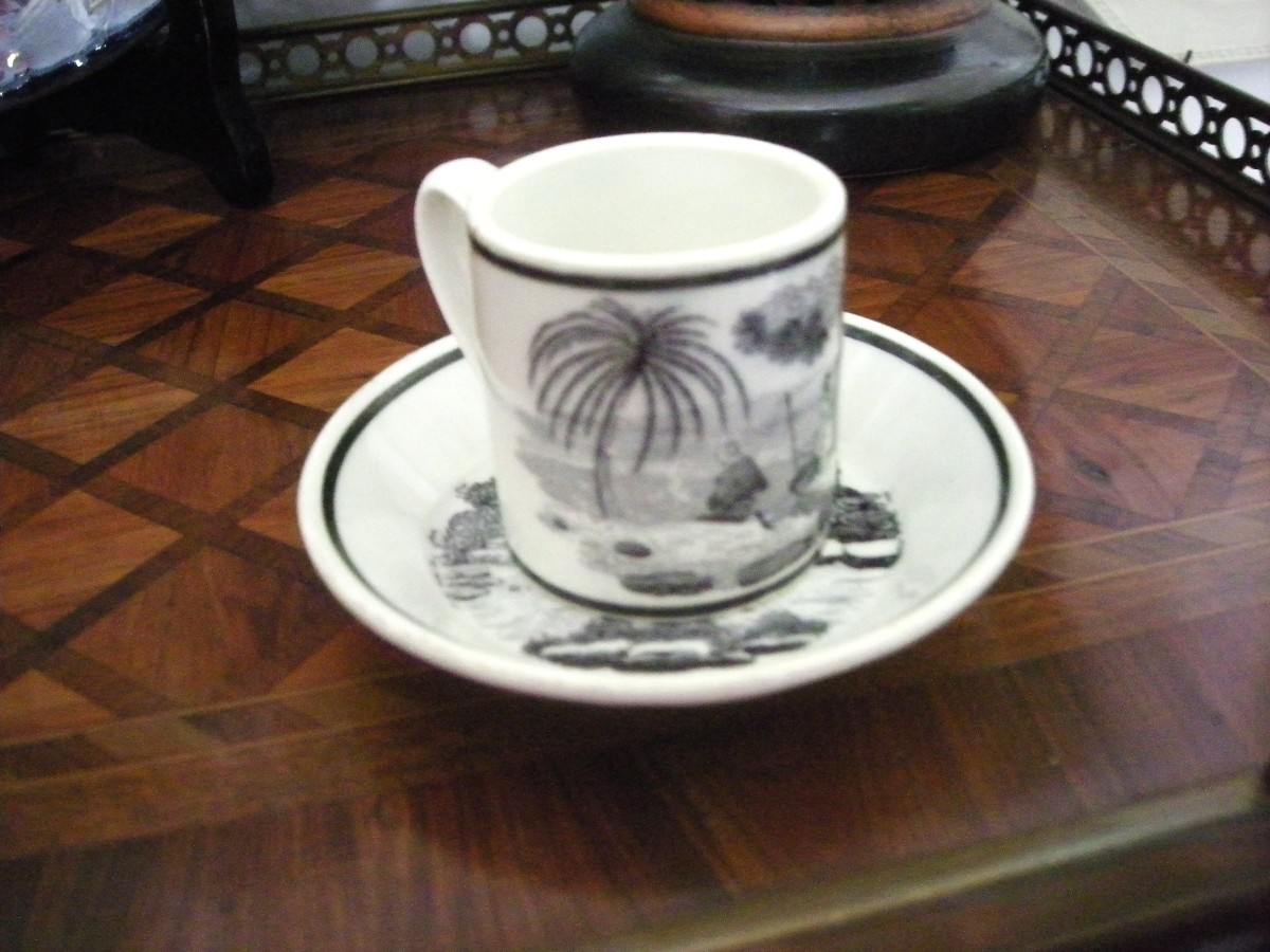 Two Cups And Saucers, Grisaille Decoration, 1824, Choisy Le Roi Factory-photo-8