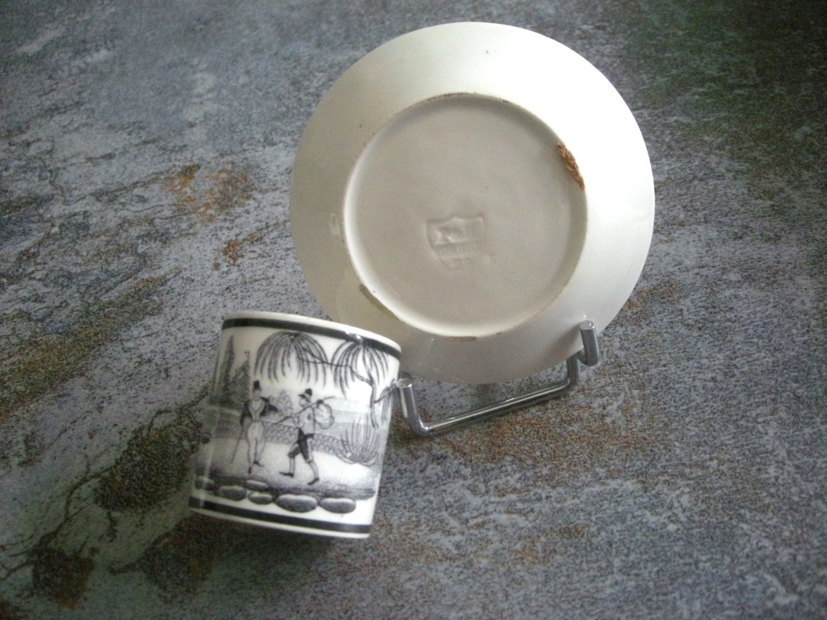 Two Cups And Saucers, Grisaille Decoration, 1824, Choisy Le Roi Factory-photo-6