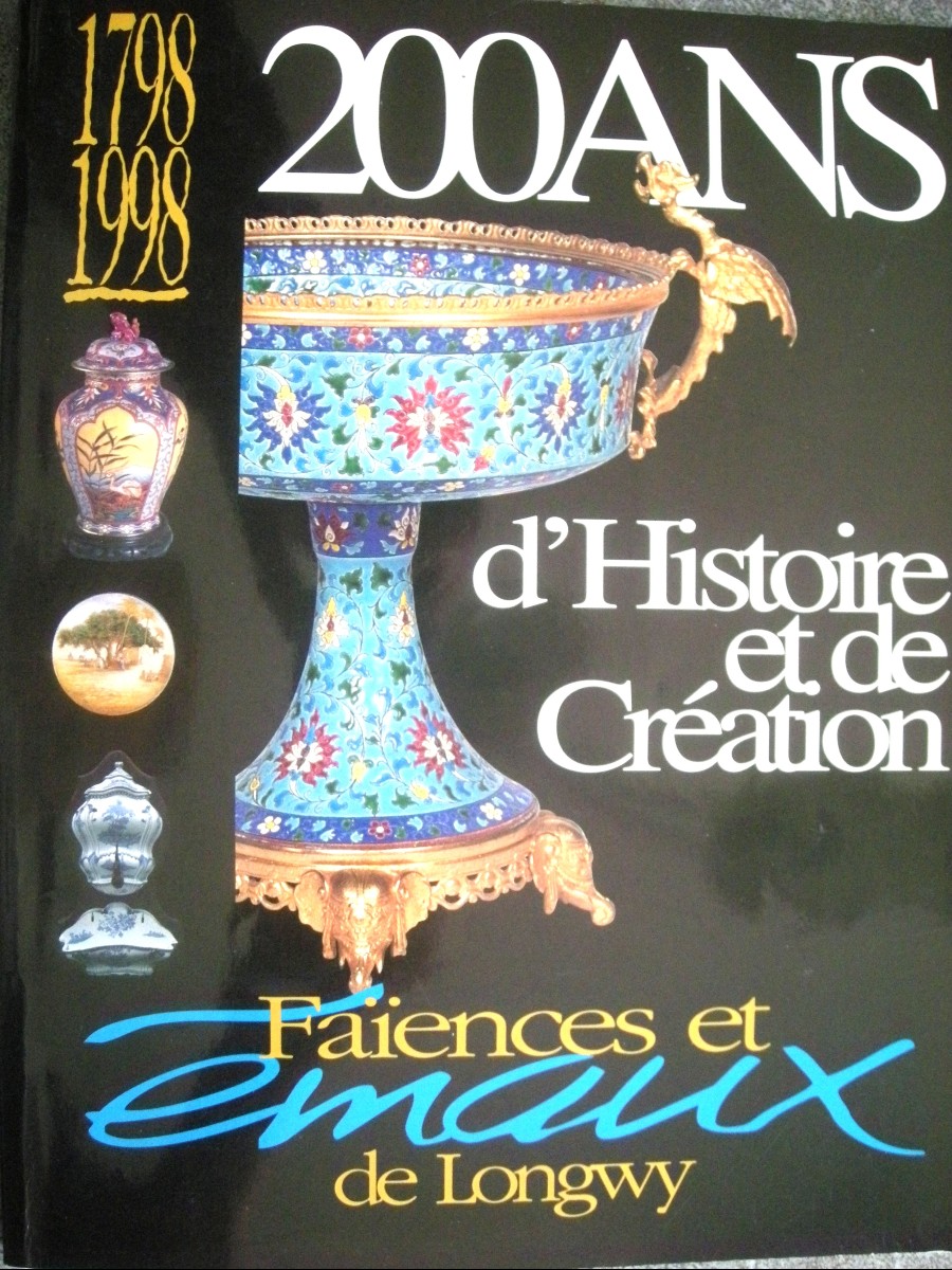 Vase  XIXème   en  émaux  de  LONGWY  monté  sur  Bronze.-photo-3