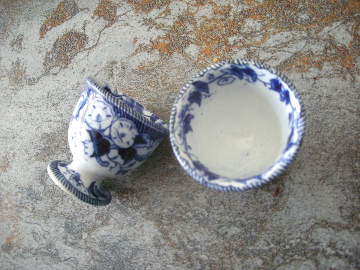 Deux  Coquetiers  vers  1869  Service  Flora  de  Creil  et  Montereau-photo-3