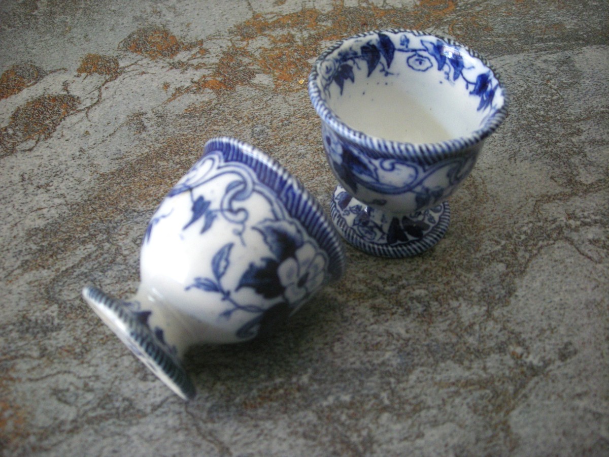 Deux  Coquetiers  vers  1869  Service  Flora  de  Creil  et  Montereau-photo-3