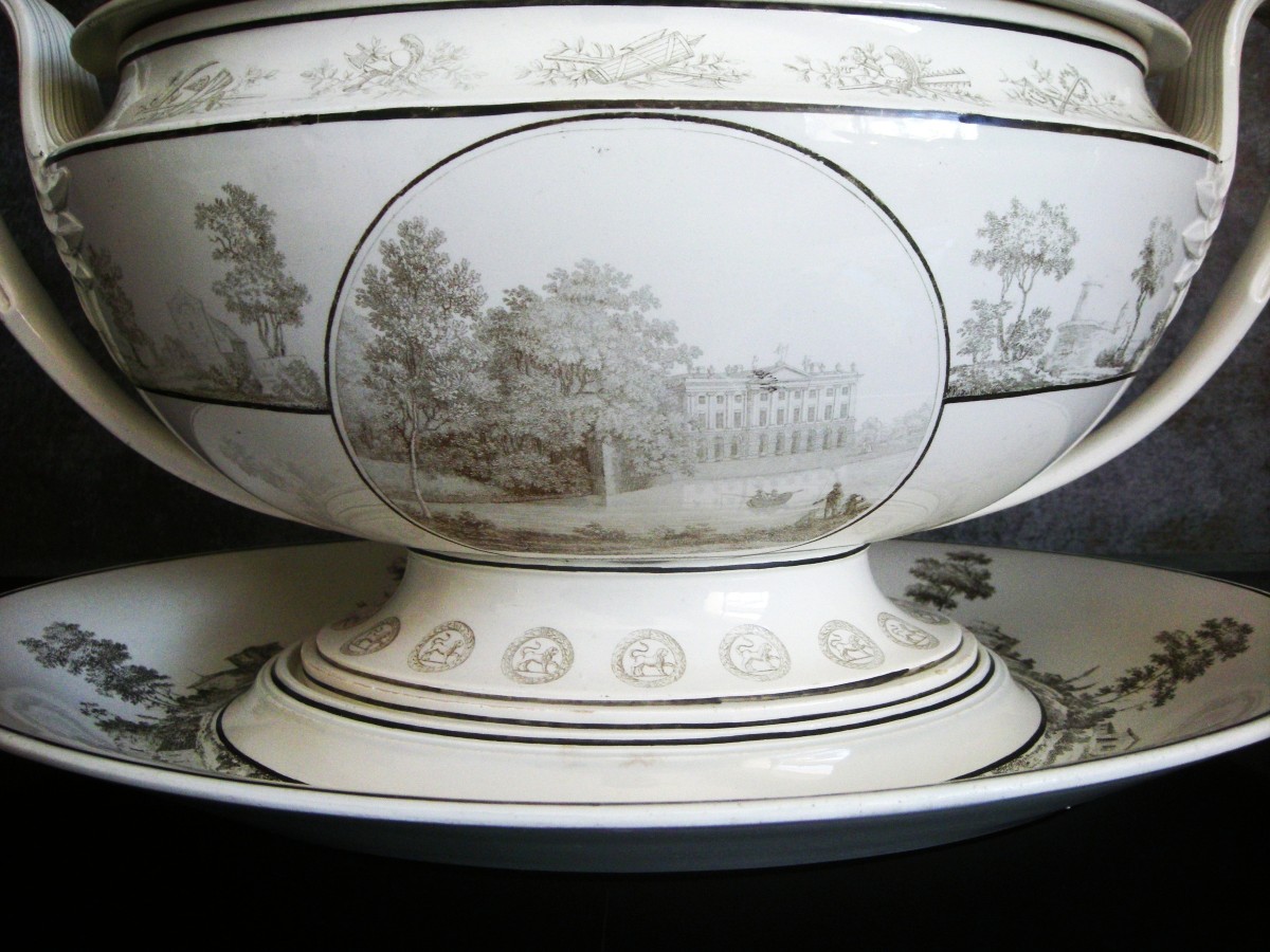 Soupière  d' Apparat  Epoque  Empire  1808   signée  Creil-photo-2