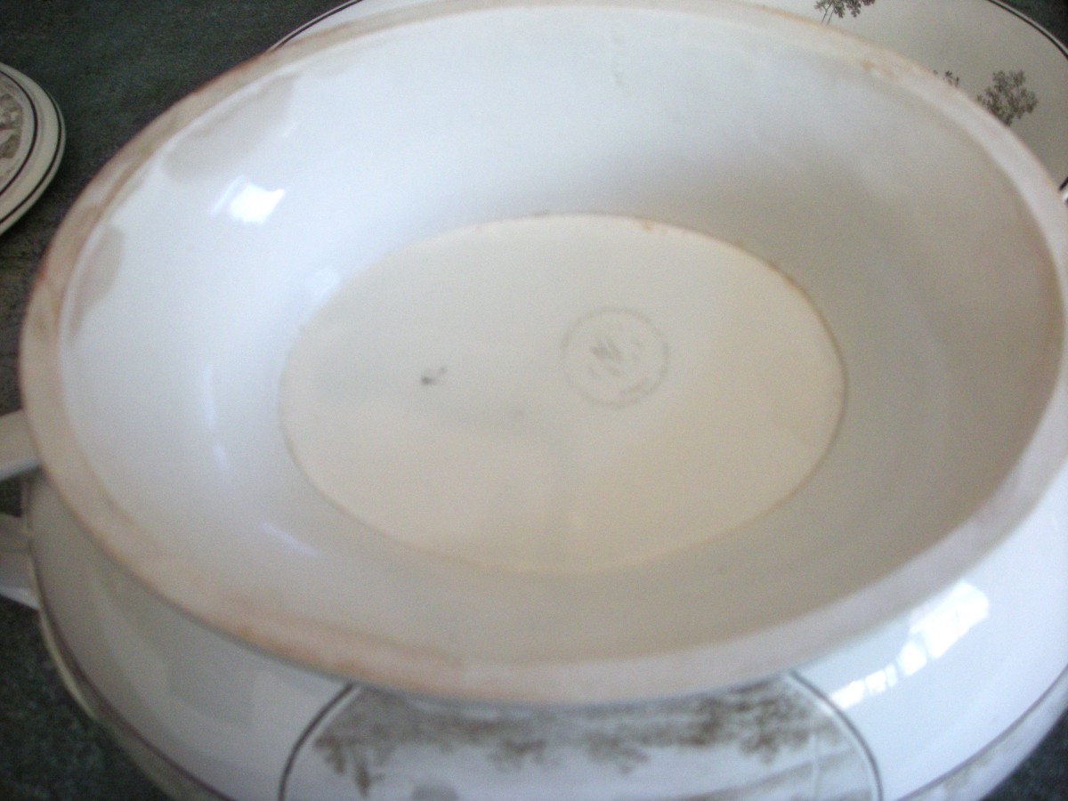 Soupière  d' Apparat  Epoque  Empire  1808   signée  Creil-photo-5