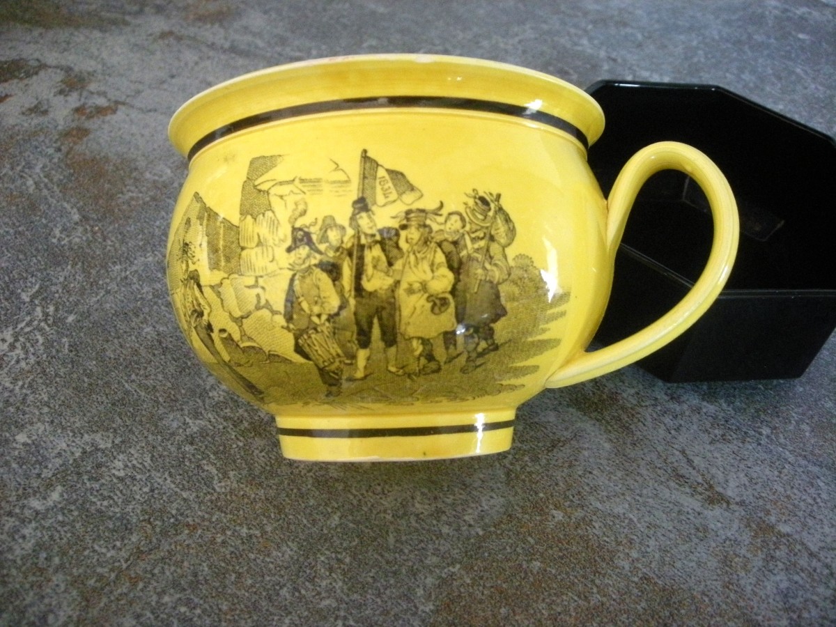 Fine Yellow Earthenware Chocolate Cup Decorated With The 