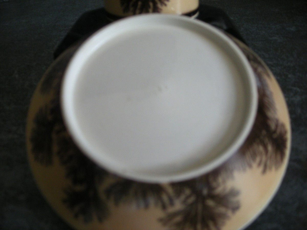 Herborisation Cup And Saucer By Manufacture De Creil-photo-5