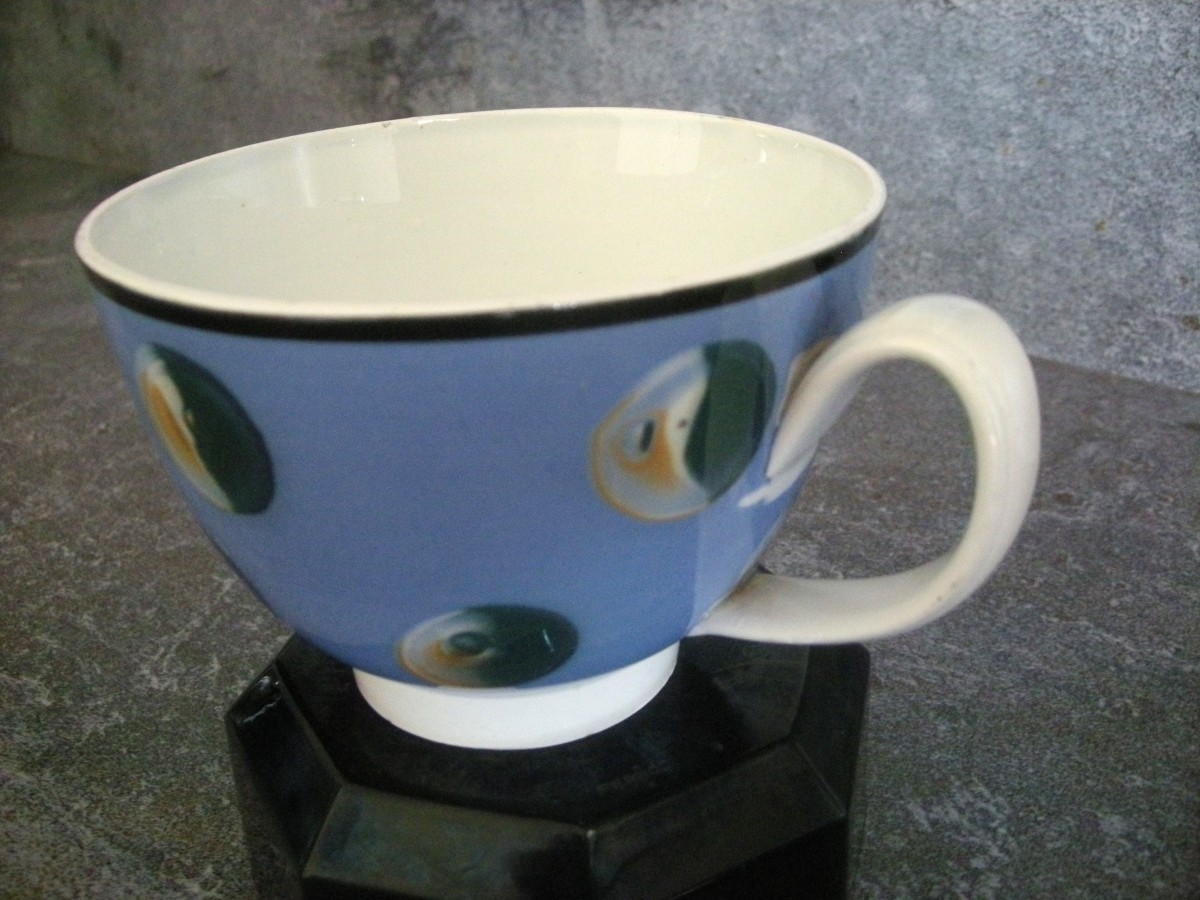 Tasse  à  Chocolat  XIXème décor  " Oeil  de  Perdrix "  de  Creil  et  Montereau-photo-2