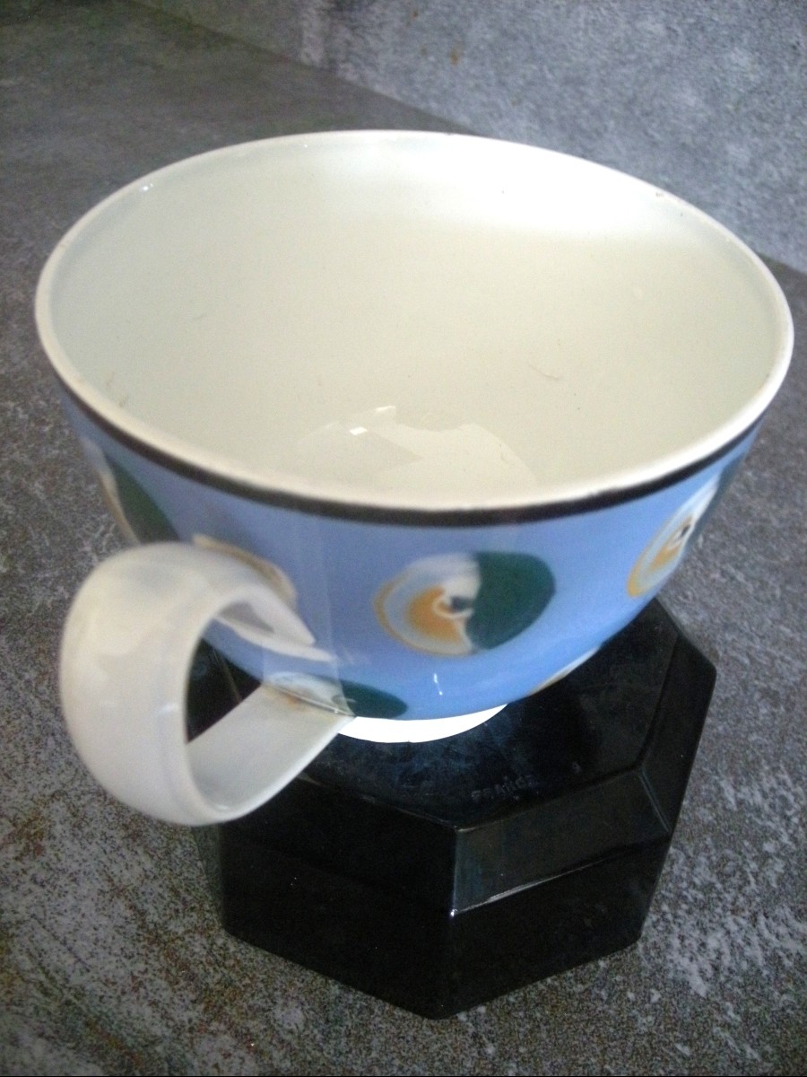 Tasse  à  Chocolat  XIXème décor  " Oeil  de  Perdrix "  de  Creil  et  Montereau-photo-2