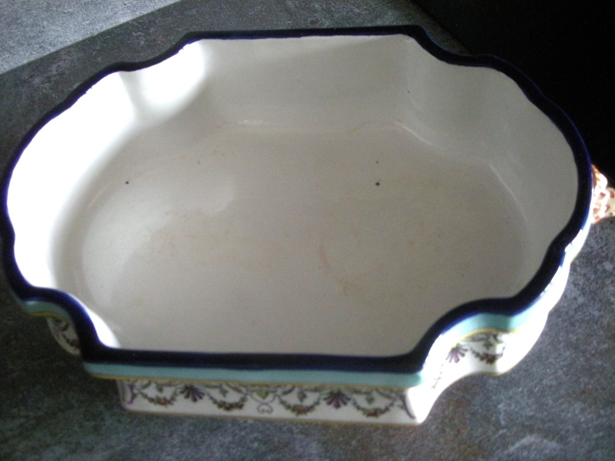 Corbeille  Faïence  Polychrome  1840  de Creil  et  Montereau-photo-4