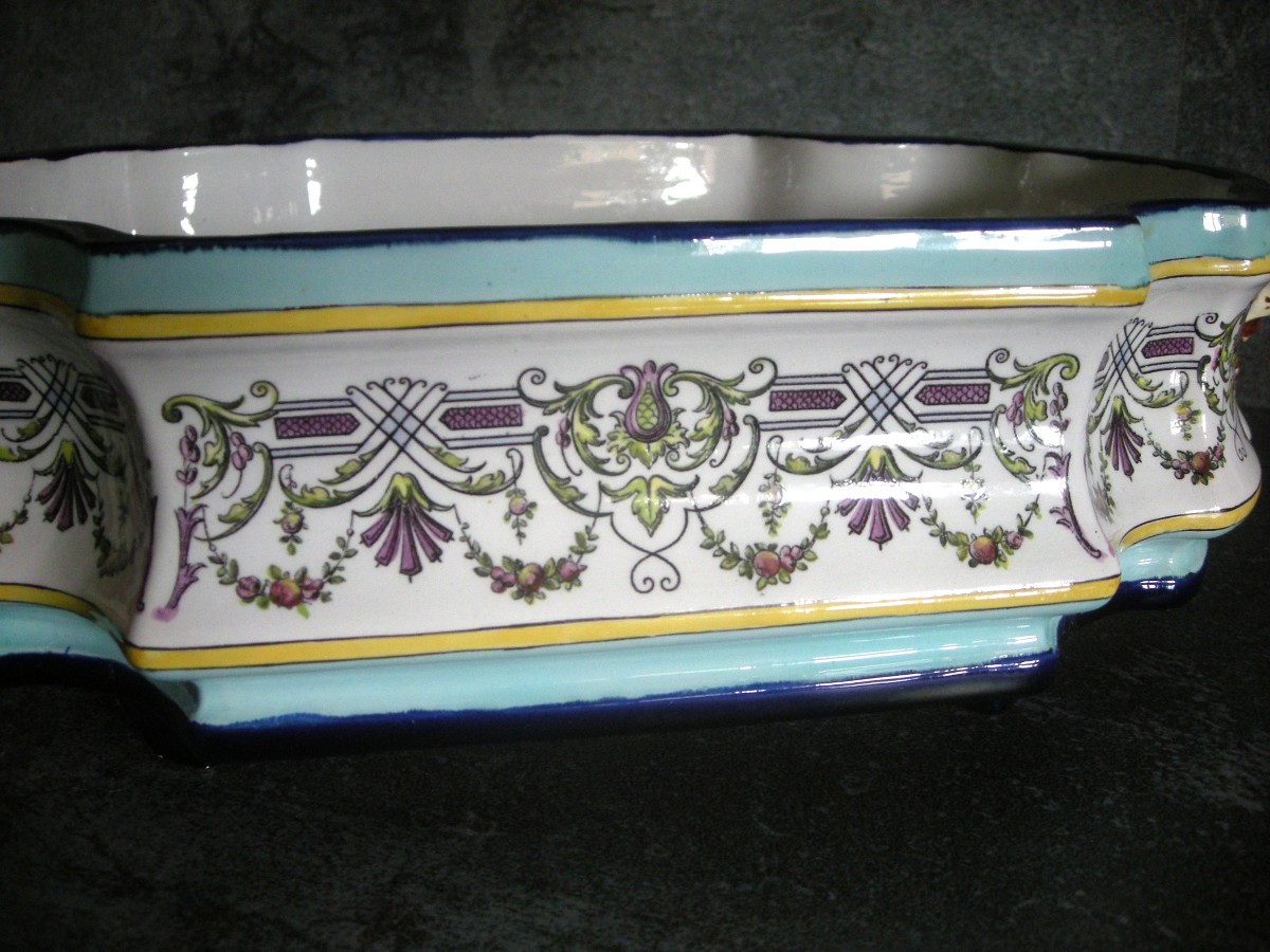 Corbeille  Faïence  Polychrome  1840  de Creil  et  Montereau-photo-3