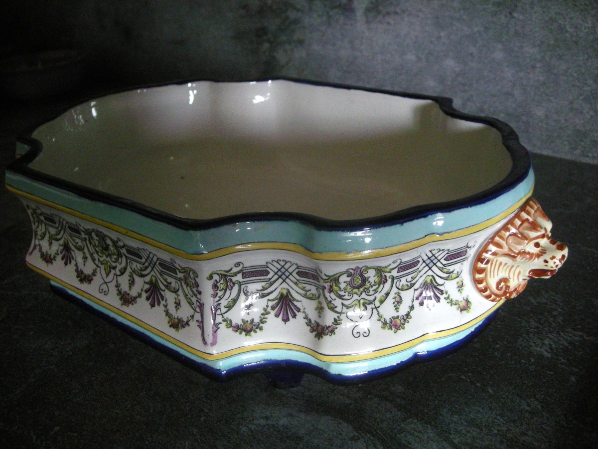Corbeille  Faïence  Polychrome  1840  de Creil  et  Montereau-photo-8
