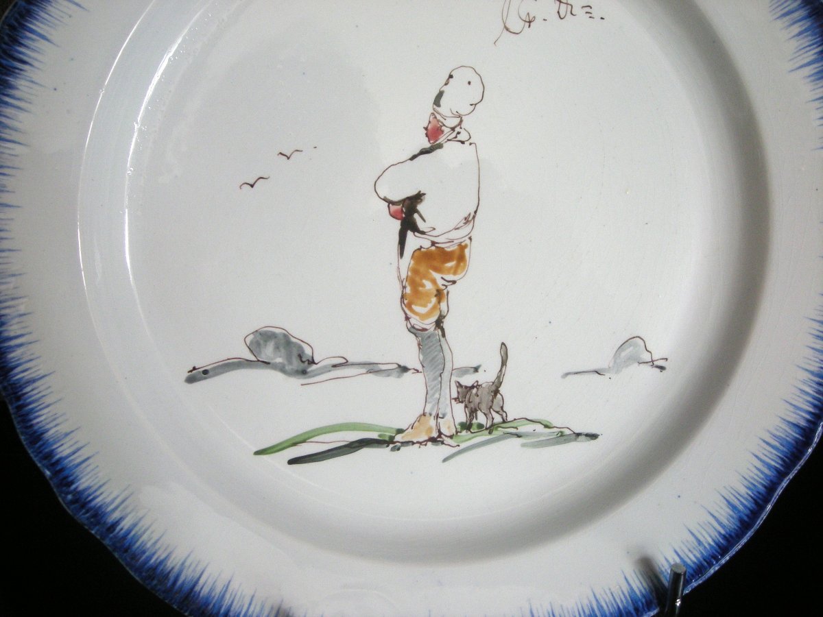 2 Earthenware Plates By Félix Bracquemont -photo-3