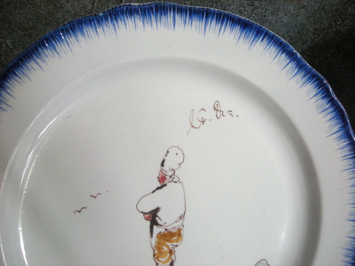 2 Earthenware Plates By Félix Bracquemont -photo-4