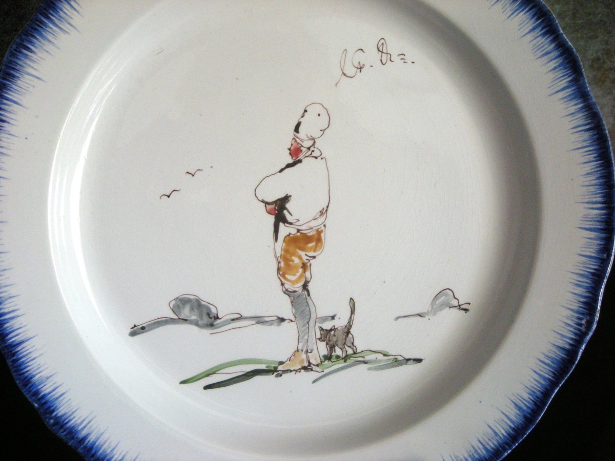 3  Assiettes  de  Félix  Bracquemont  du  Second  Service  ROUSSEAU. -photo-3