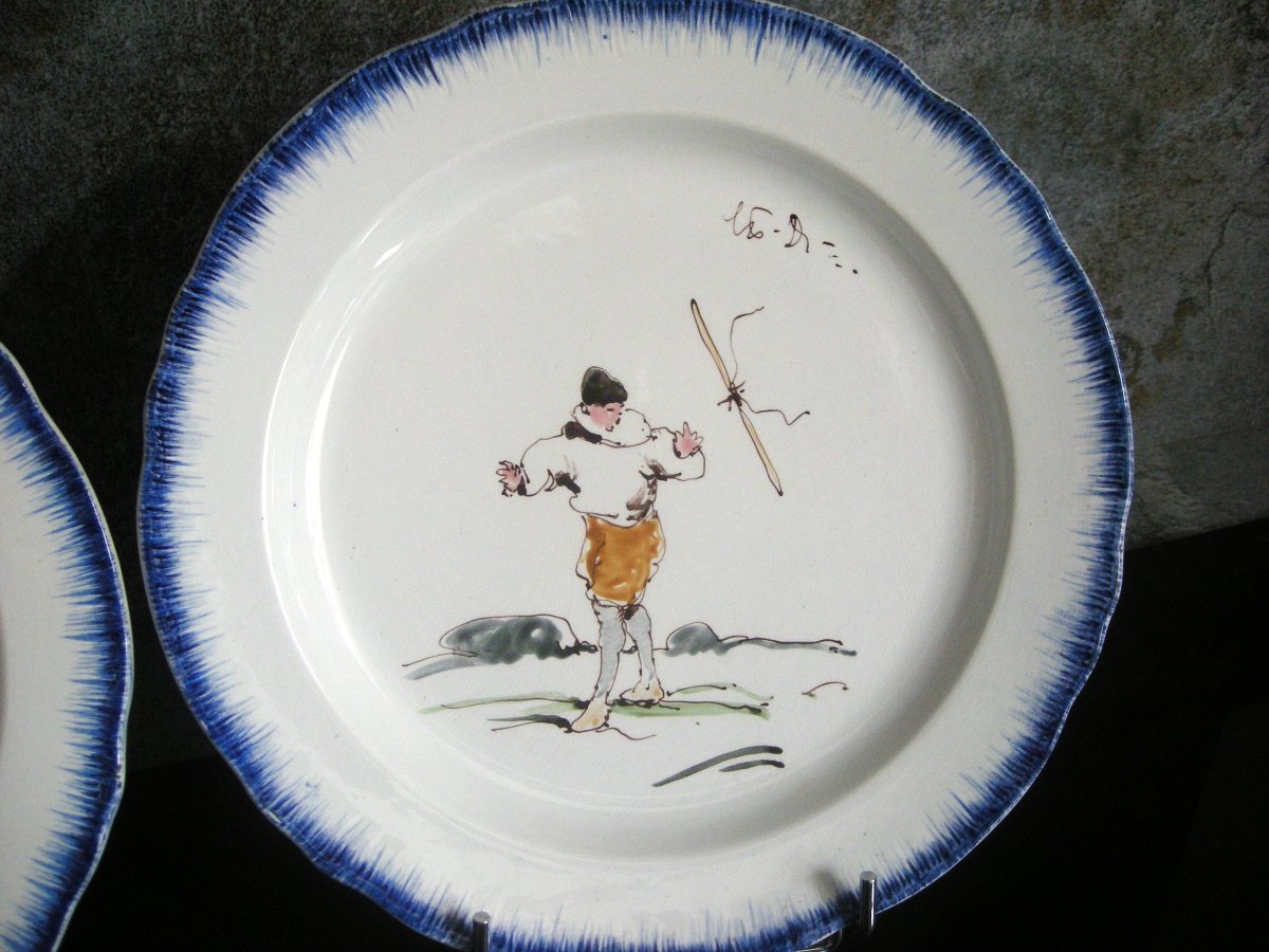2 Earthenware Plates By Félix Bracquemont -photo-1