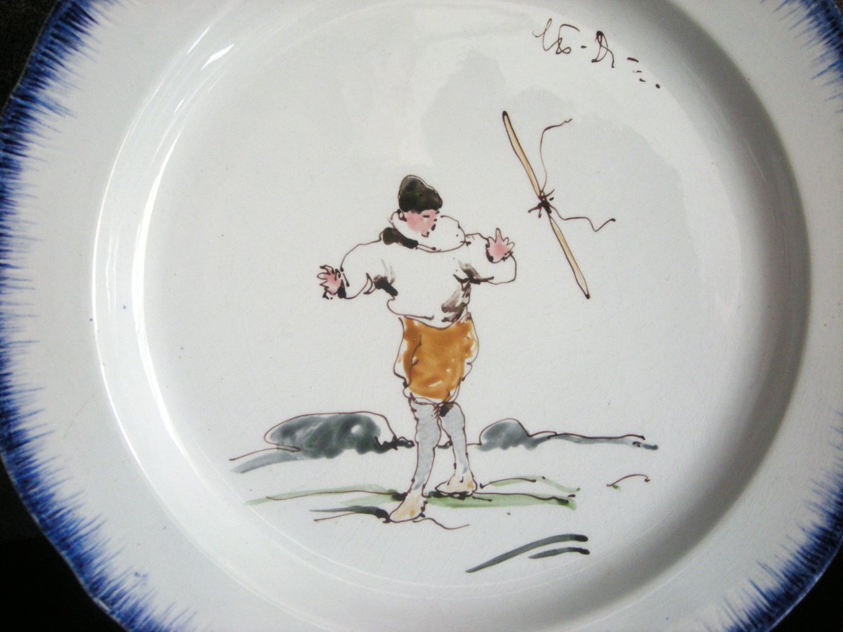 2 Earthenware Plates By Félix Bracquemont -photo-2