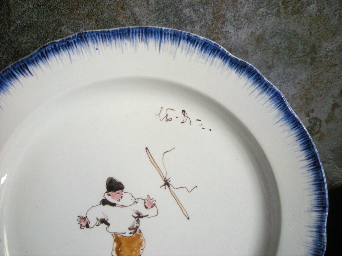 2 Earthenware Plates By Félix Bracquemont -photo-3