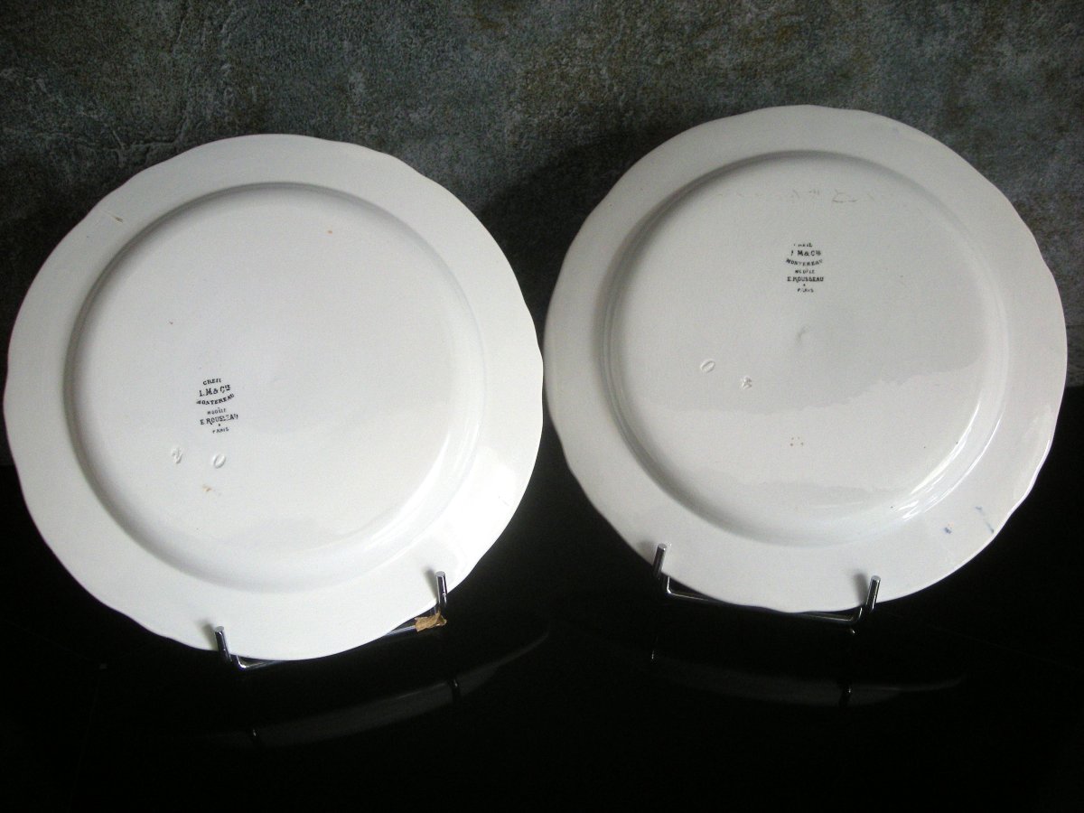 2 Earthenware Plates By Félix Bracquemont -photo-4