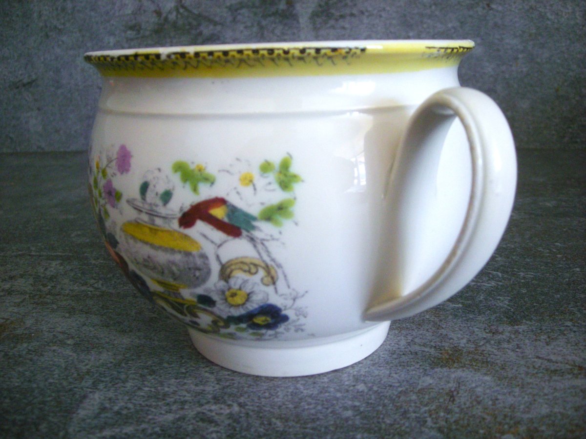 Large  Chocolate  Cup  Polychrome  Porcelain  1836  Choisy-le-roi-photo-1