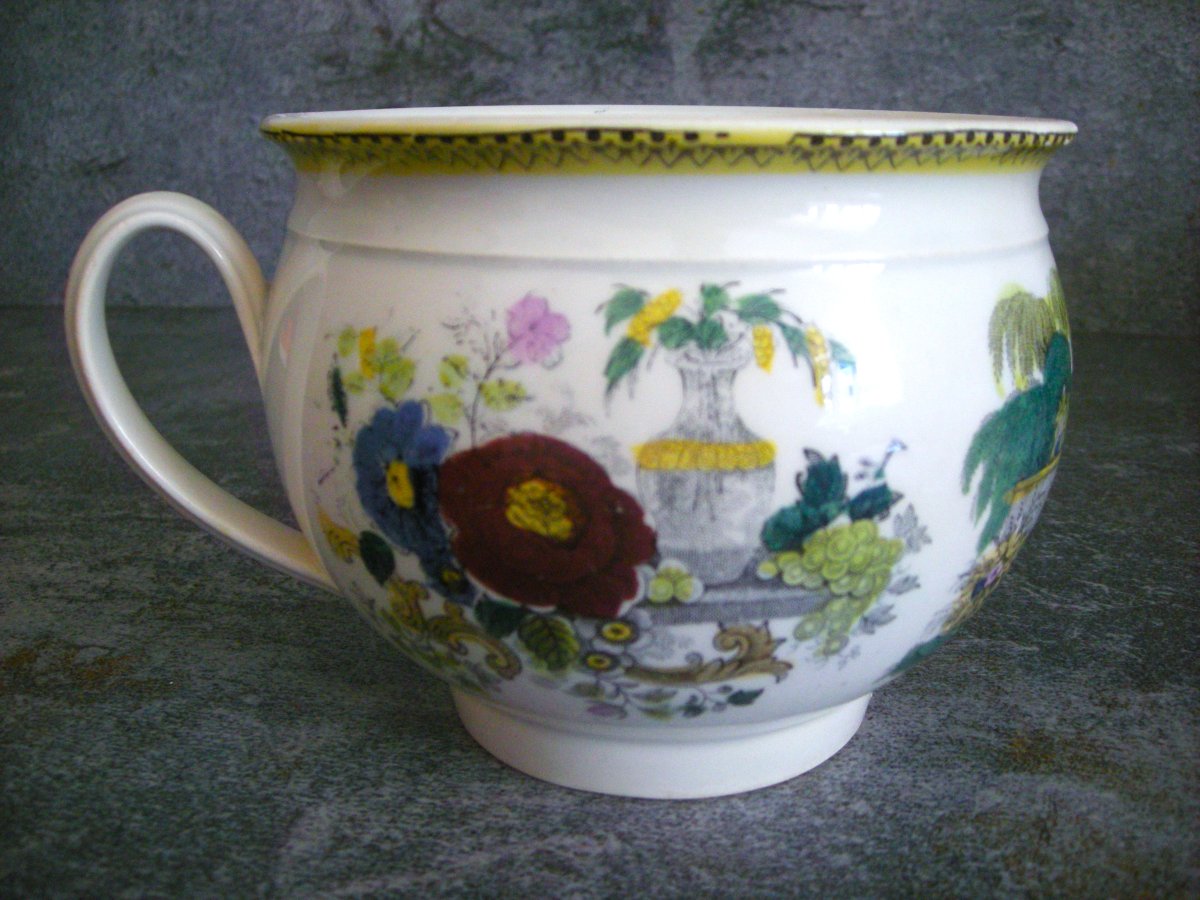 Large  Chocolate  Cup  Polychrome  Porcelain  1836  Choisy-le-roi-photo-3