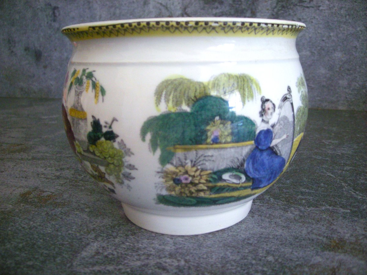 Large  Chocolate  Cup  Polychrome  Porcelain  1836  Choisy-le-roi-photo-4